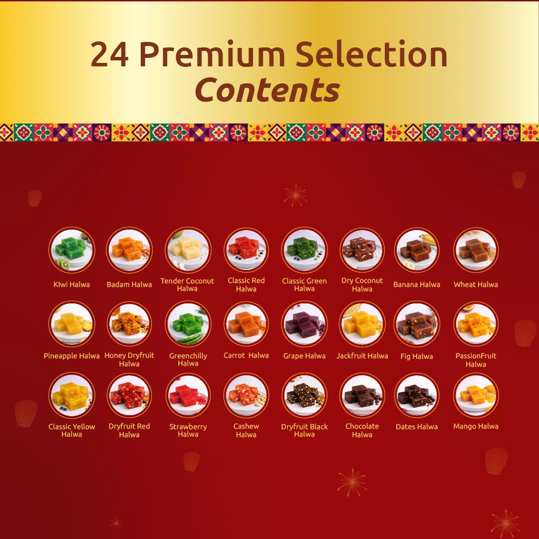 Diwali Treats - 24 Varieties of Calicut Halwa